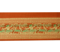 Sushila Vintage Rust Sari Border Indian Craft Sewing Trim Woven Baluchari Lace