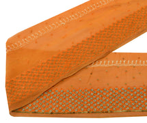 Sushila Vintage Orange Saree Border Craft Sewing Trim Embroidered Beaded Lace