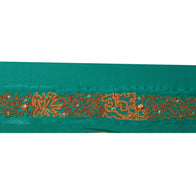 Sushila Vintage Green Sari Border Indian Craft Sewing Trim Embroidered Lace