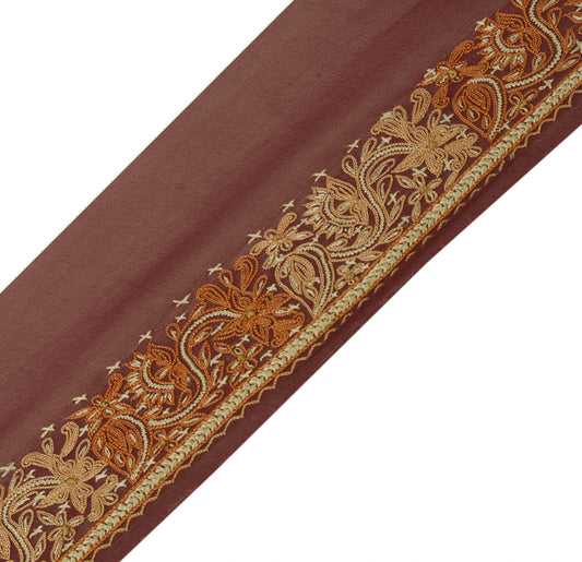 Sushila Vintage Mauve Saree Border Craft Sewing Trim Embroidered Lace Ribbon