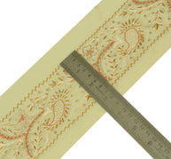 Sushila Vintage Cream Sari Border Indian Craft Sewing Trim Embroidered Lace