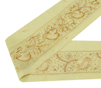 Sushila Vintage Cream Sari Border Indian Craft Sewing Trim Embroidered Lace