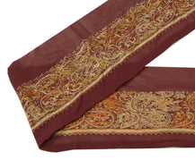 Sushila Vintage Mauve Saree Border Indian Craft Sewing Trim Paisley Lace Ribbon