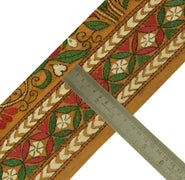 Sushila Vintage Brown Saree Border Indian Craft Sewing Trim Weaving Lace Ribbon