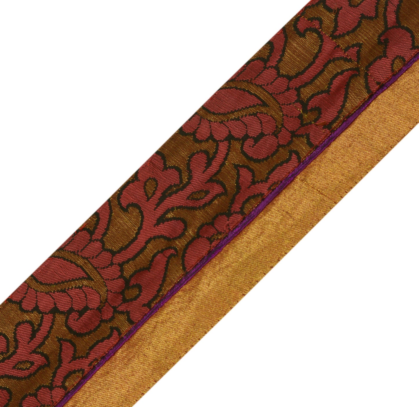 Sushila Vintage Pink Saree Border Indian Craft Sewing Trim Weaving Lace Ribbon