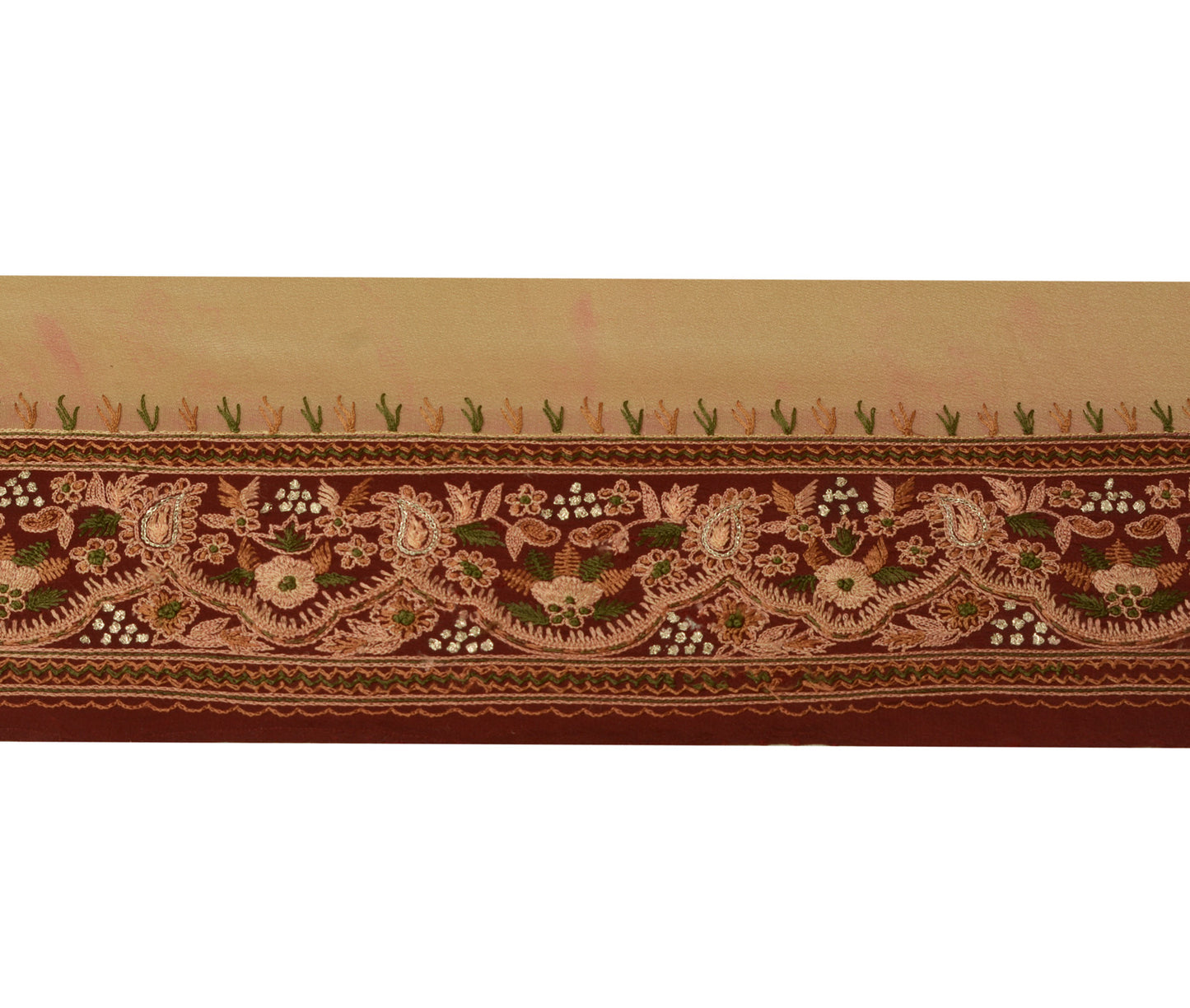 Sushila Vintage Sari Border Indian Craft Sewing Trim Embroidered Lace Ribbon