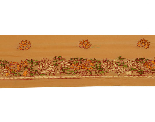 Sushila Vintage Peach Saree Border Indian Craft Sewing Trim Embroidered Lace