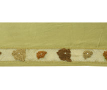 Sushila Vintage Green Saree Border Craft Sewing Trim Hand Beaded Zardozi Lace