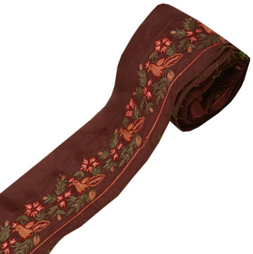 Sushila Vintage Saree Border Indian Craft Sewing Trim Hand Embroidered Lace