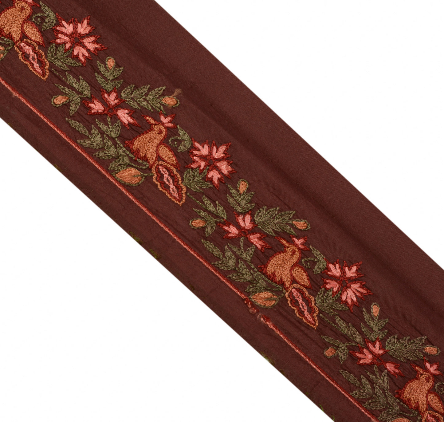 Sushila Vintage Saree Border Indian Craft Sewing Trim Hand Embroidered Lace