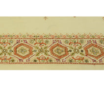 Sushila Vintage Cream Saree Border Indian Craft Sewing Trim Embroidered Lace