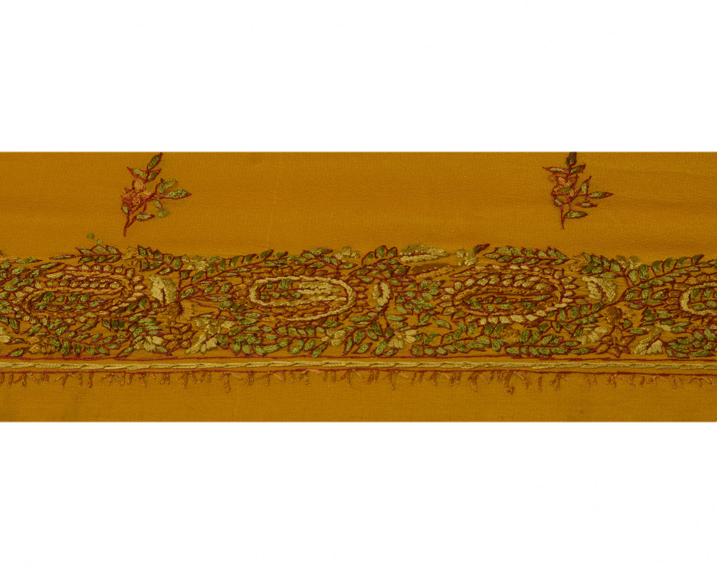 1.75"Sushila Vintage Rust Sari Border Craft Sewing Trim Hand Embroidered Lace