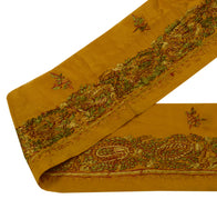 1.75"Sushila Vintage Rust Sari Border Craft Sewing Trim Hand Embroidered Lace