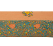 Sushila Vintage Peach Saree Border Indian Craft Sewing Trim Embroidered Lace