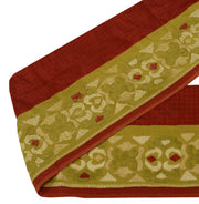 Sushila Vintage Green Saree Border Indian Craft Sewing Trim Woven Lace Ribbon