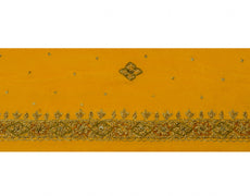 Sushila Vintage Mustard Saree Border Indian Craft Sewing Trim Zardozi Work Lace