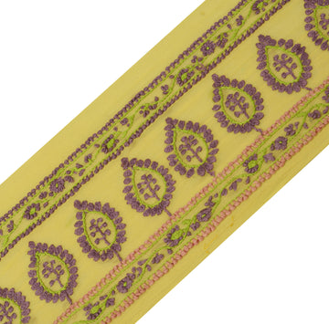 Sushila Vintage Saree Border Indian Craft Sewing Trim Embroidered Lace Ribbon