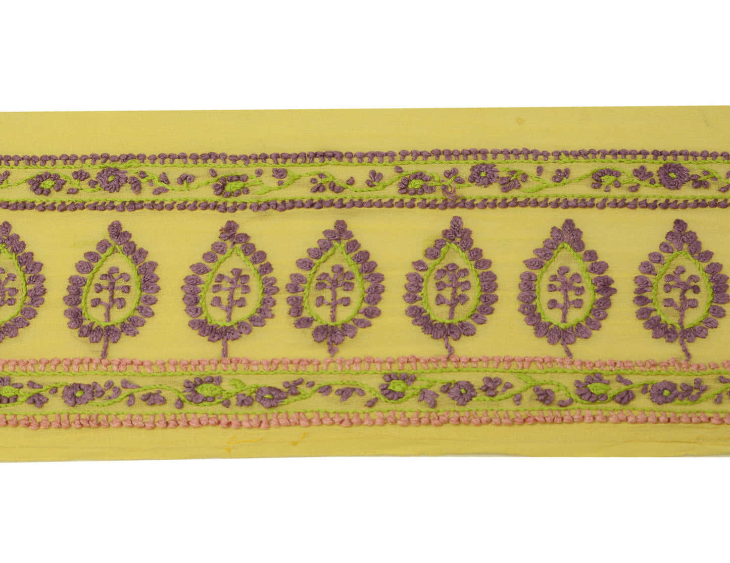 Sushila Vintage Saree Border Indian Craft Sewing Trim Embroidered Lace Ribbon