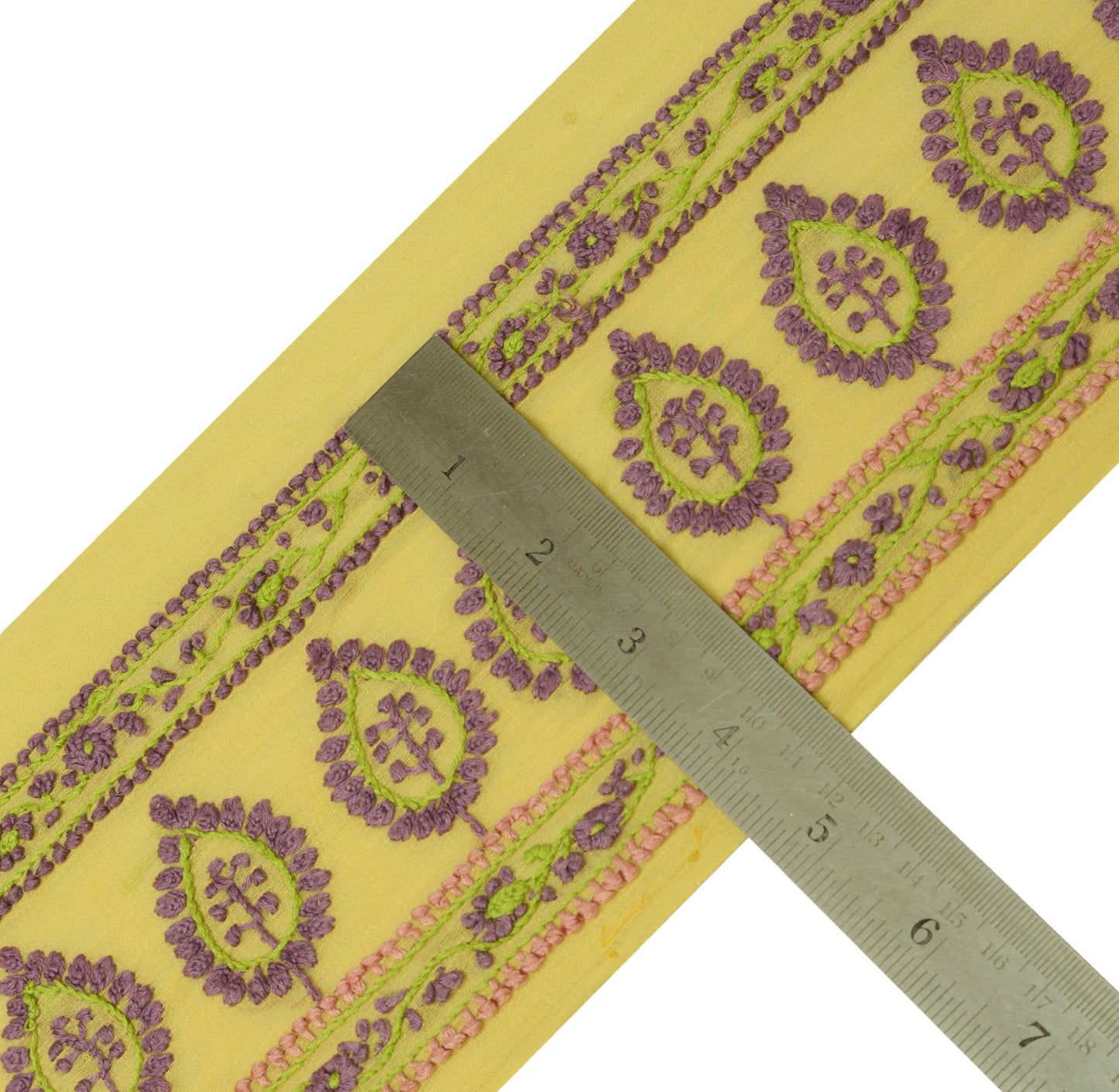 Sushila Vintage Saree Border Indian Craft Sewing Trim Embroidered Lace Ribbon
