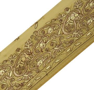 Sushila Vintage Cream Saree Border Indian Craft Sewing Trim Weaving Lace Ribbon