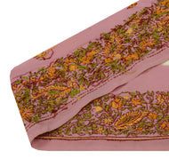 Sushila Vintage Pink Saree Border Indian Craft Sewing Trim Embroidered Lace