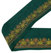 Sushila Vintage Green Saree Border Indian Craft Sewing Trim Embroidered Lace