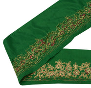 1.75" Sushila Vintage Green Saree Border Indian Craft Sewing Hand Beaded Lace