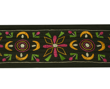 Sushila Vintage Black Saree Border Indian Craft Sewing Trim Weaving Lace Ribbon