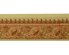 Sushila Vintage Cream Saree Border Indian Craft Sewing Trim Embroidered Lace