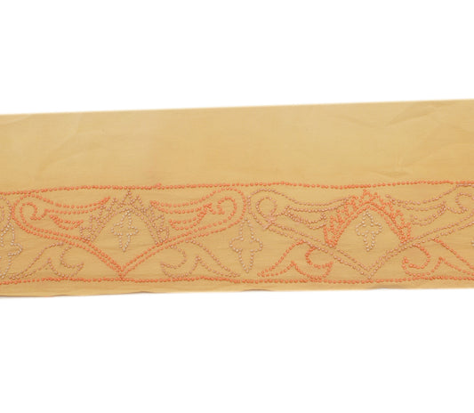 Sushila Vintage Cream Saree Border Indian Craft Sewing Trim Embroidered Ribbon