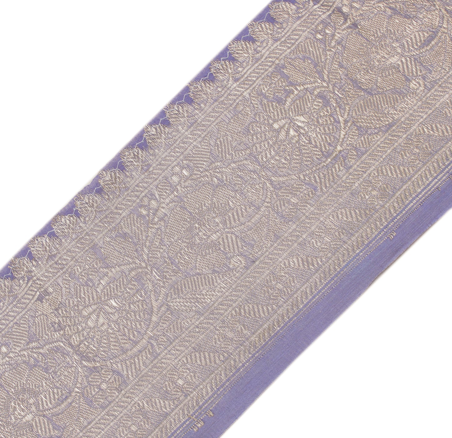 Sushila Vintage Blue Saree Border Indian Craft Sewing Trim Woven Lace Ribbon
