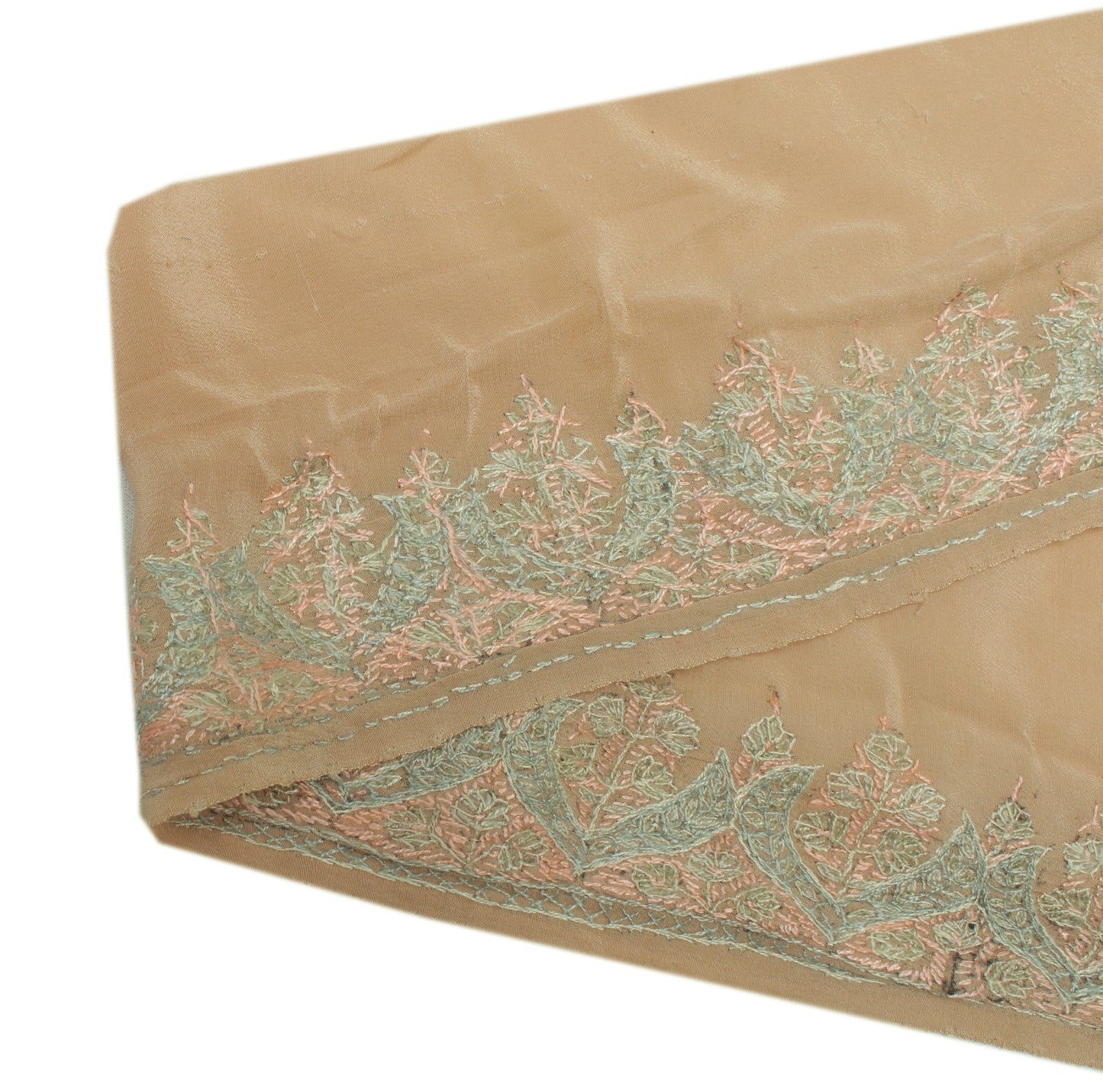 Sushila Vintage Cream Sari Border Indian Craft Sewing Trim Embroidered Lace