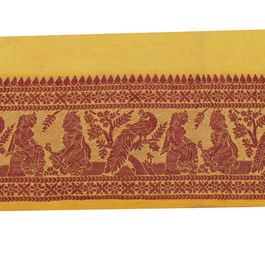 Sushila Vintage Green Saree Border Indian Craft Sewing Trim Woven Lace Ribbon