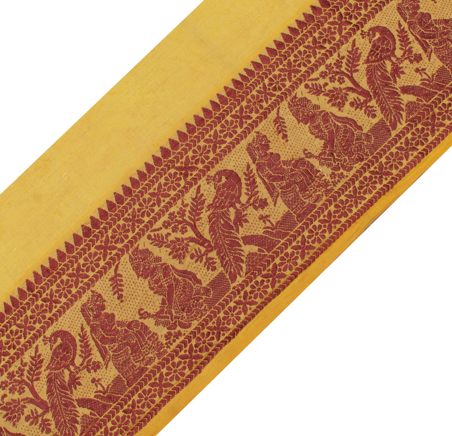 Sushila Vintage Green Saree Border Indian Craft Sewing Trim Woven Lace Ribbon