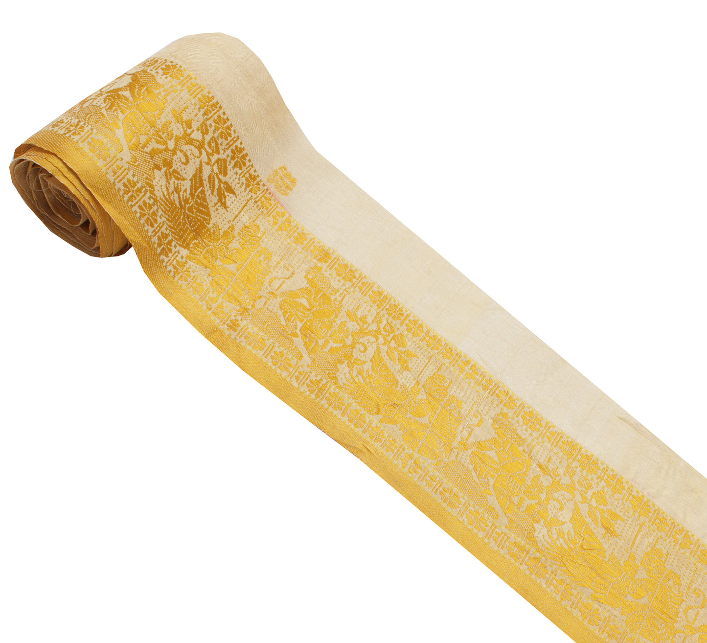 Sushila Vintage Cream Saree Border Indian Craft Sewing Trim Woven Lace Ribbon