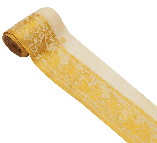 Sushila Vintage Cream Saree Border Indian Craft Sewing Trim Woven Lace Ribbon