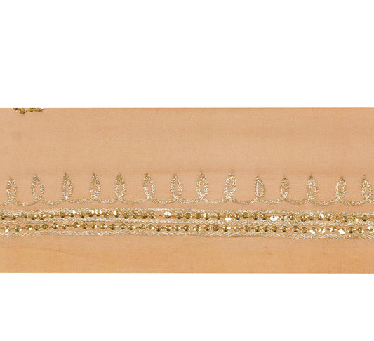 Sushila Vintage Cream Saree Border Indian Craft Sewing Trim Embroidered Lace
