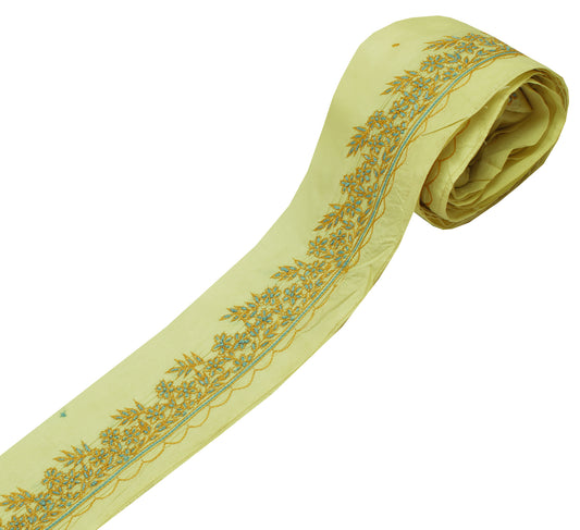 Sushila Vintage Saree Border Indian Craft Sewing Trim Hand Embroidered Ribbon
