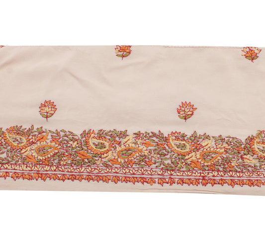 Sushila Vintage Cream Saree Border Indian Craft Sewing Trim Embroidered Lace