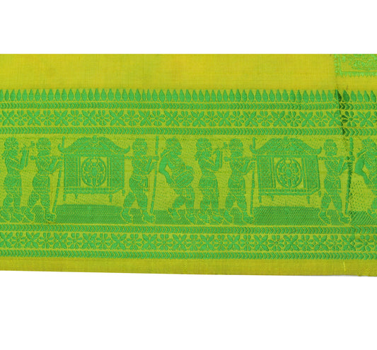 Sushila Vintage Green Saree Border Indian Craft Sewing Trim Woven Lace Ribbon