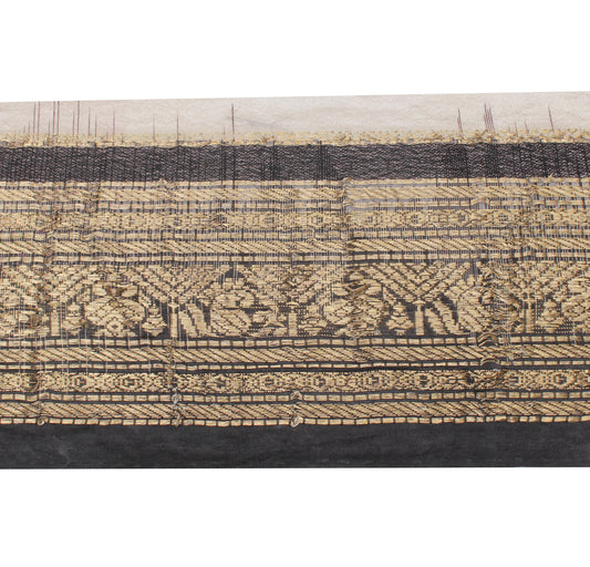Sushila Vintage Black Saree Border Indian Craft Sewing Trim Woven Lace Ribbon