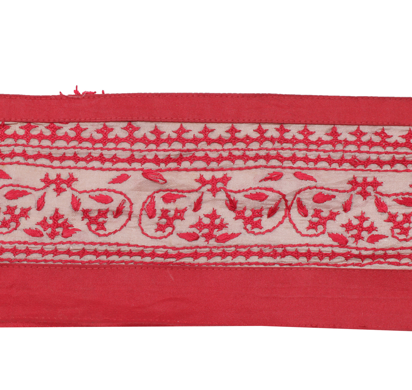 Sushila Vintage Indian Saree Border Indian Craft Sewing Trim Embroidered Lace