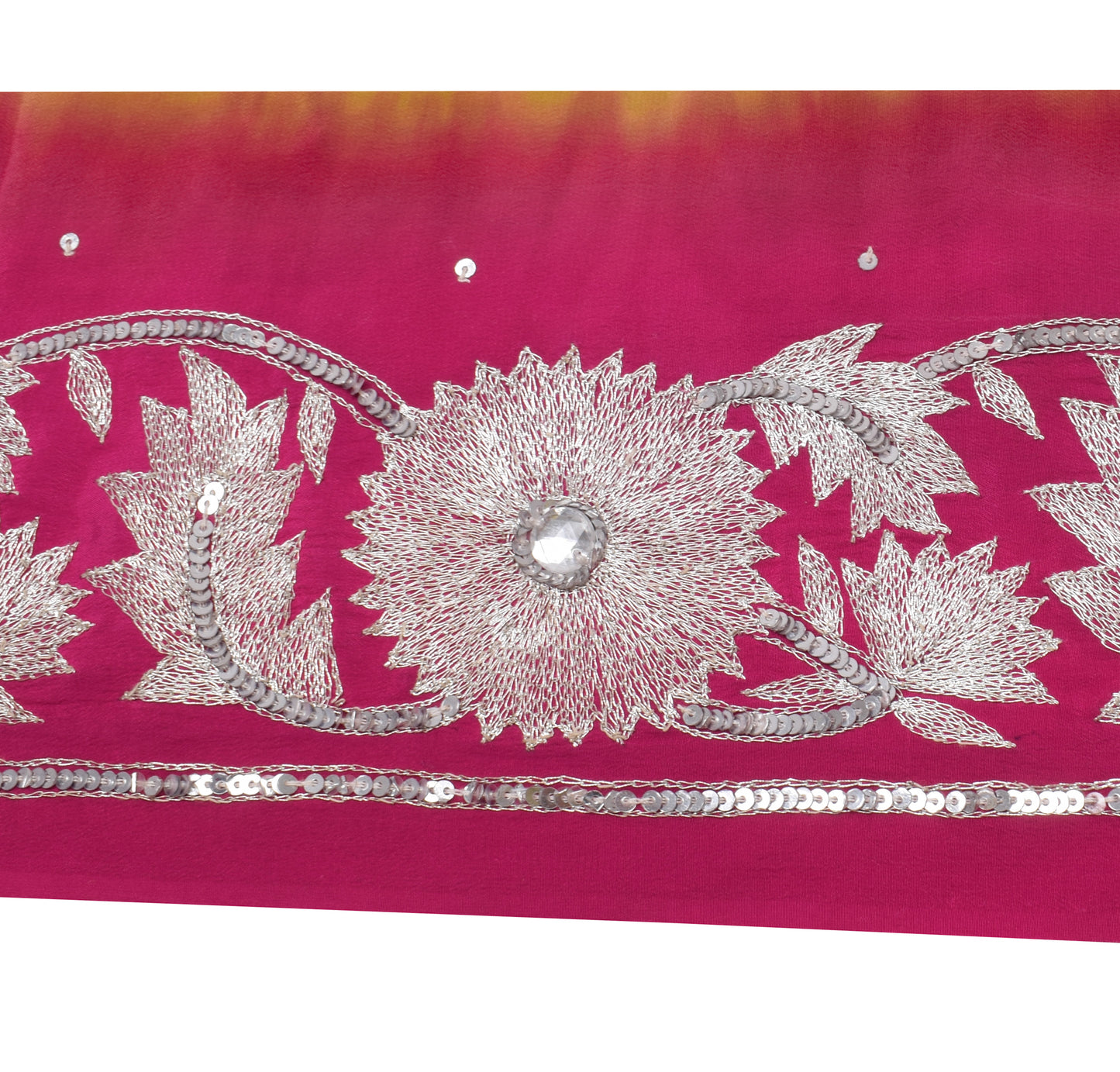 Sushila Vintage Pink Saree Border Indian Craft Sewing Trim Embroidered Ribbon