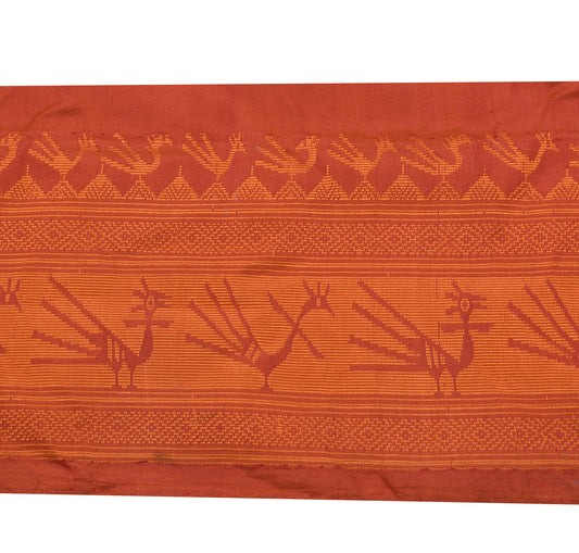 Sushila Vintage Rust Saree Border Indian Craft Sewing Trim Woven Lace Ribbon