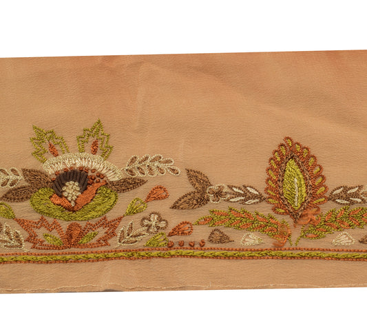 Sushila Vintage Cream Saree Border Indian Craft Sewing Trim Embroidered Ribbon