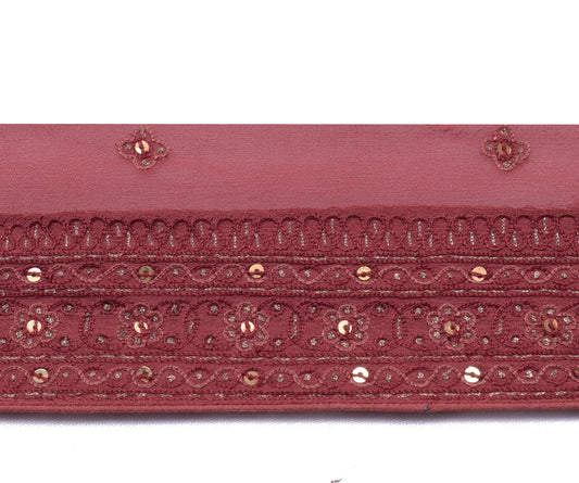 Sushila Vintage Indian Saree Border Indian Craft Sewing Trim Embroidered Ribbon