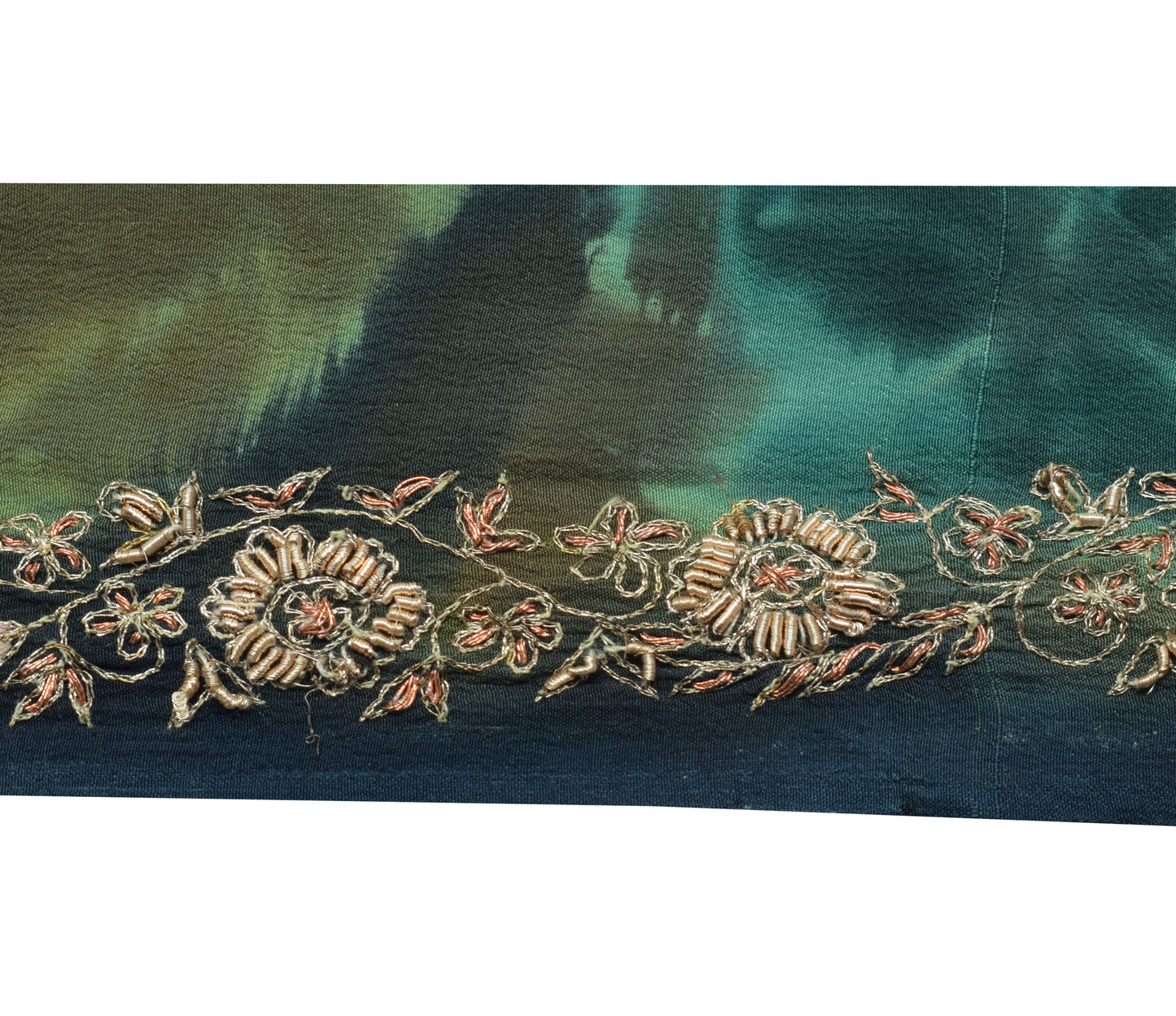 Sushila Vintage Indian Saree Border Indian Craft Sewing Trim Hand Beaded Ribbon