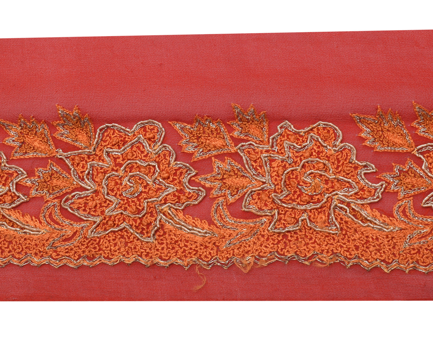 Sushila Vintage  Saree Border Indian Craft Sewing Trim Embroidered Lace Ribbon
