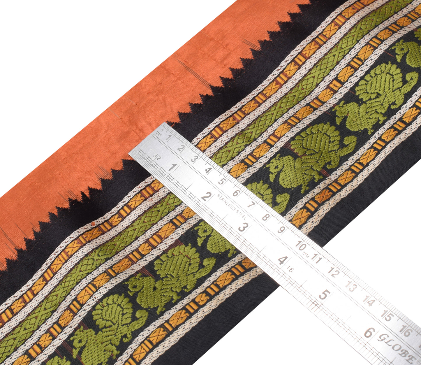 Sushila Vintage Black Saree Border Indian Craft Sewing Trim Woven Lace Ribbon