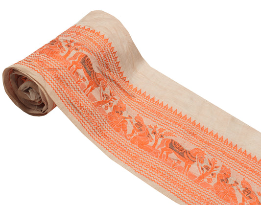 Sushila Vintage Indian Saree Border Indian Craft Sewing Trim Woven Lace Ribbon
